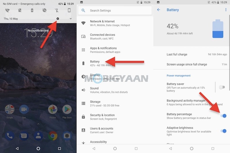 How-to-display-battery-percentage-in-the-notification-bar-on-Nokia-7-Plus-Guide 