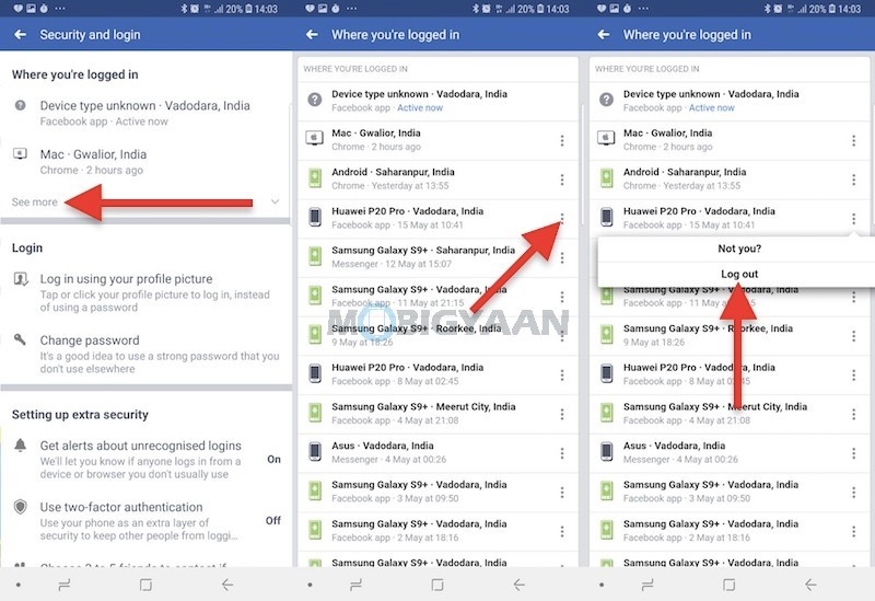 How to logout Facebook from other devices Android iPhone iOS Guide 0