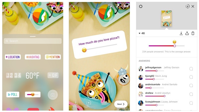 instagram emoji slider story poll