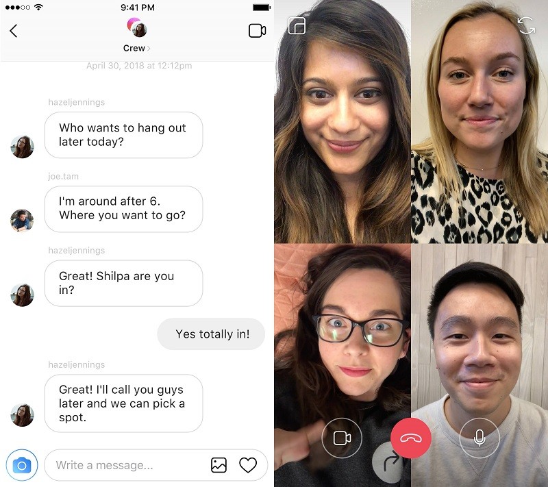 instagram group video chat confirmed