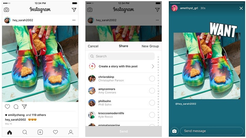 instagram share feed posts to stories 1