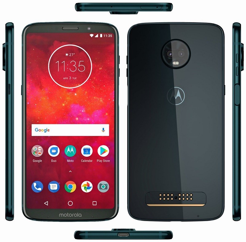 moto z3 play leaked renders show multiple sides 1