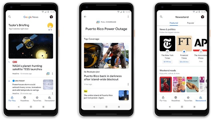 Here's the all-new Google News app with Artificial Intelligence and a new design 2 new google news 2