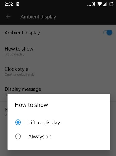 oneplus 6 always on ambient display