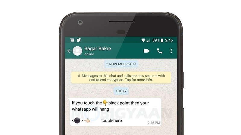 dot message in whatsapp