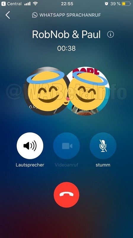 whatsapp group audio call ios