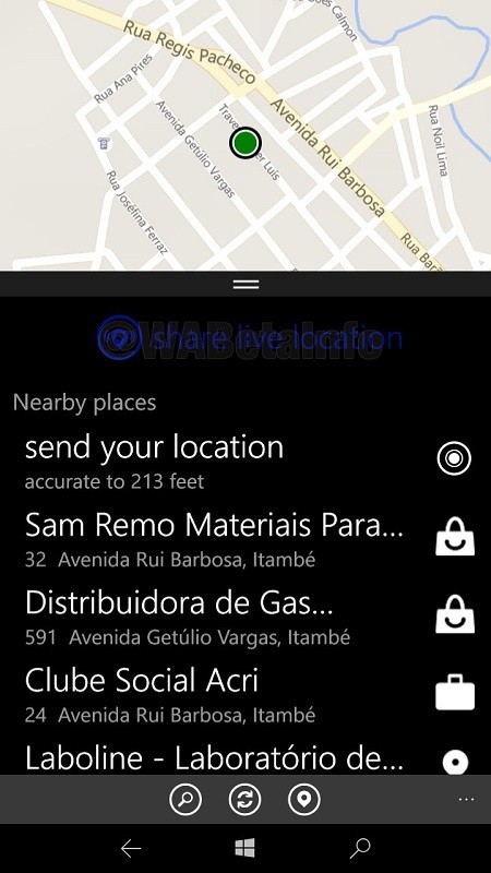 whatsapp live location windows phone 1