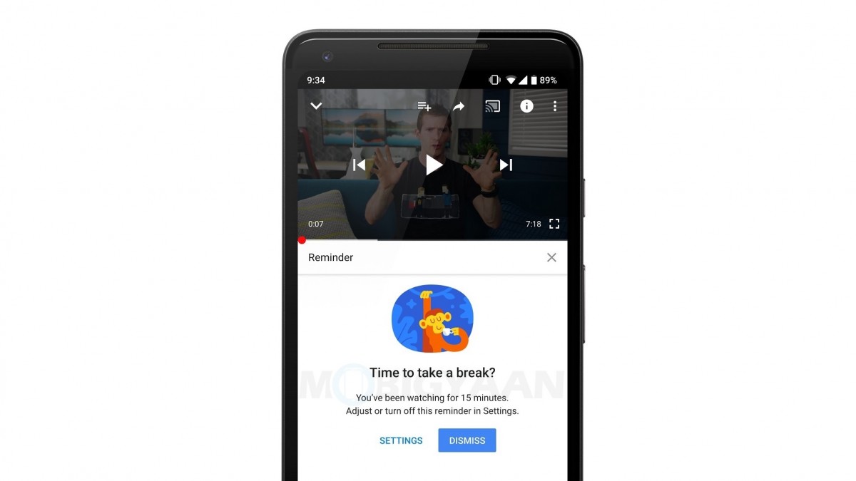 YouTube’s ‘take a break’ feature that reminds you to take a break from binge-watching videos is rolling out to its Android app