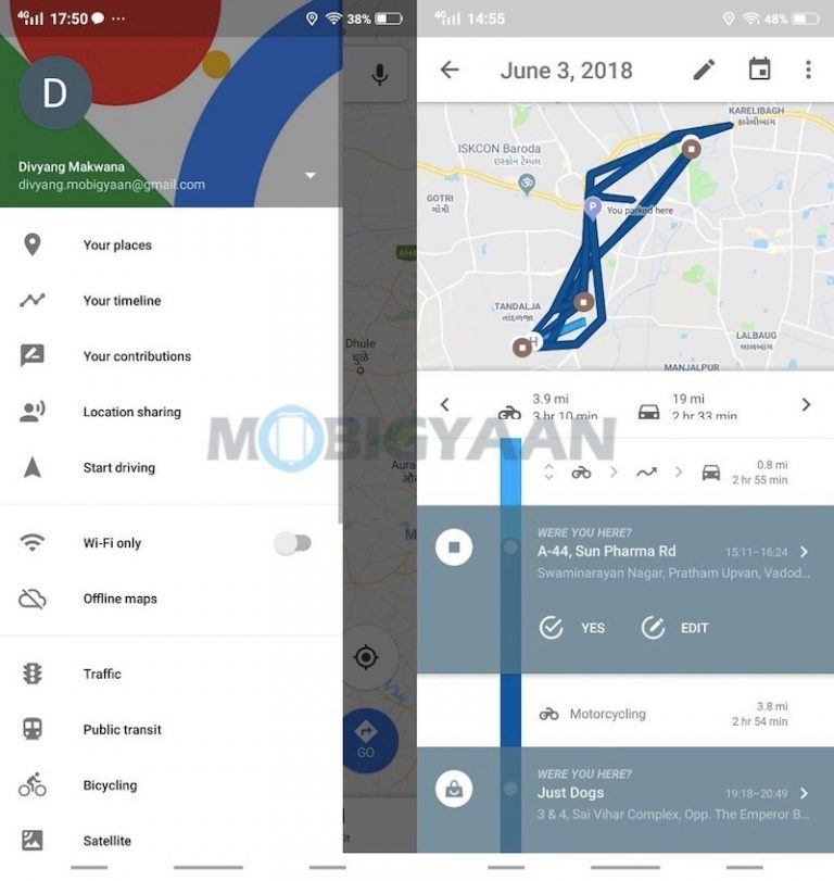 How to view location history in Google Maps