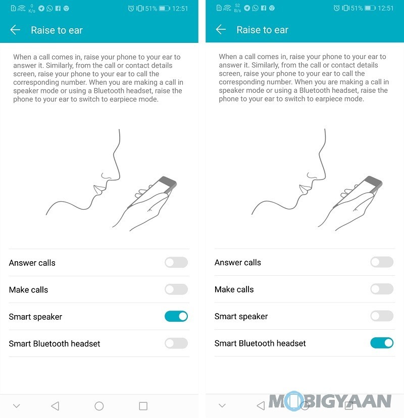 Honor 10 Top Features and Tricks Raise to Ear 2