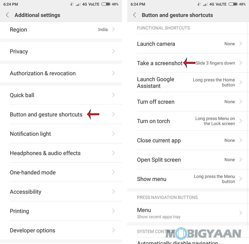 Redmi Y2 3 ways to take a screenshot 03