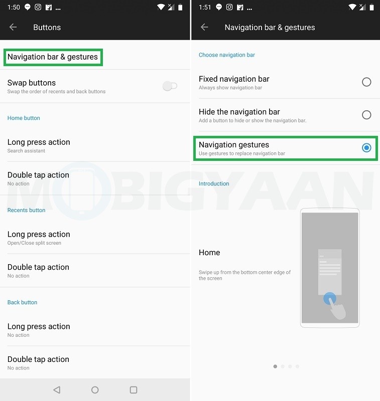 How to use navigation gestures on OnePlus 6
