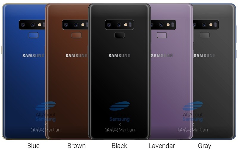 Samsung Galaxy Note9 to be unveiled on August 9 2 samsung galaxy note9 leaked renders colors 1