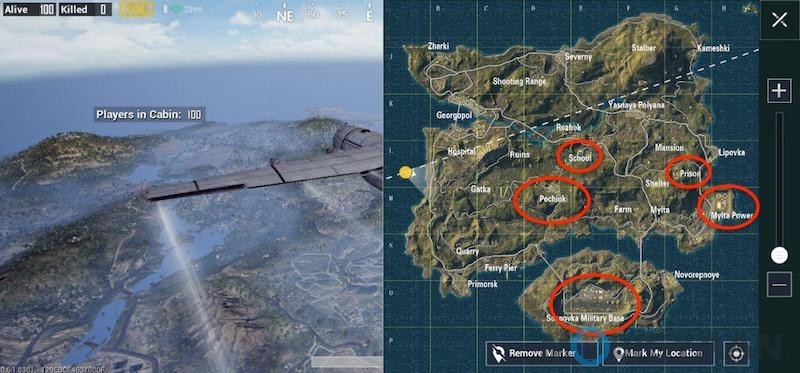 5 best loot locations on PUBG Mobile Erangel Map 10