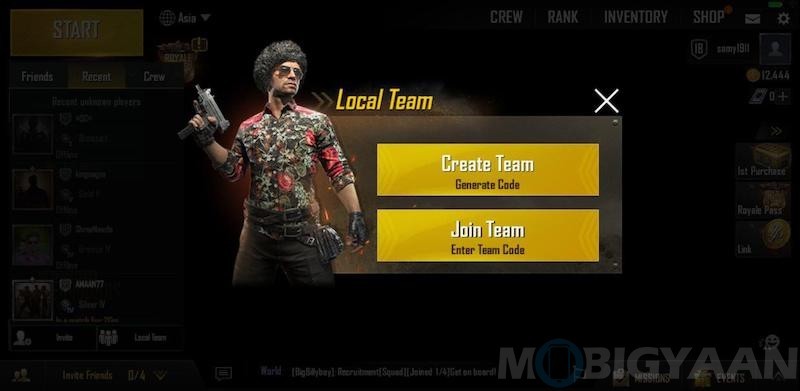 How to invite or join friends in PUBG Mobile Guide 5