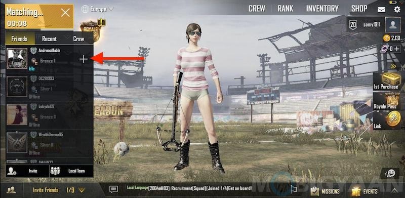 How to invite or join friends in PUBG Mobile Guide 8 1