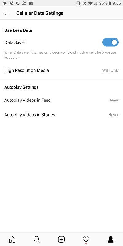 instagram testing autoplay video settings