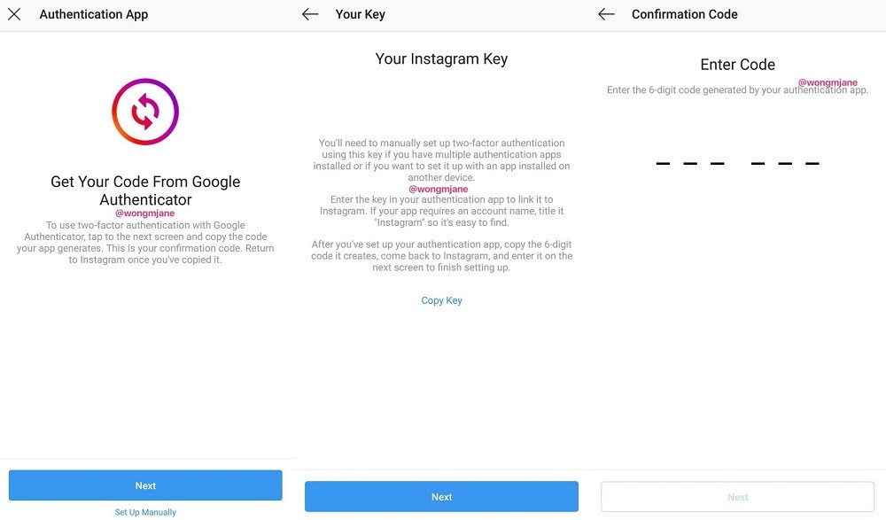 instagram testing non sms 2 factor authentication 2