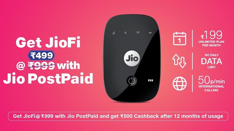 jiofi 500 cashback jio postpaid