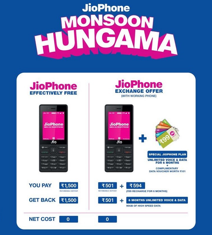 JioPhone Monsoon Hungama Offer