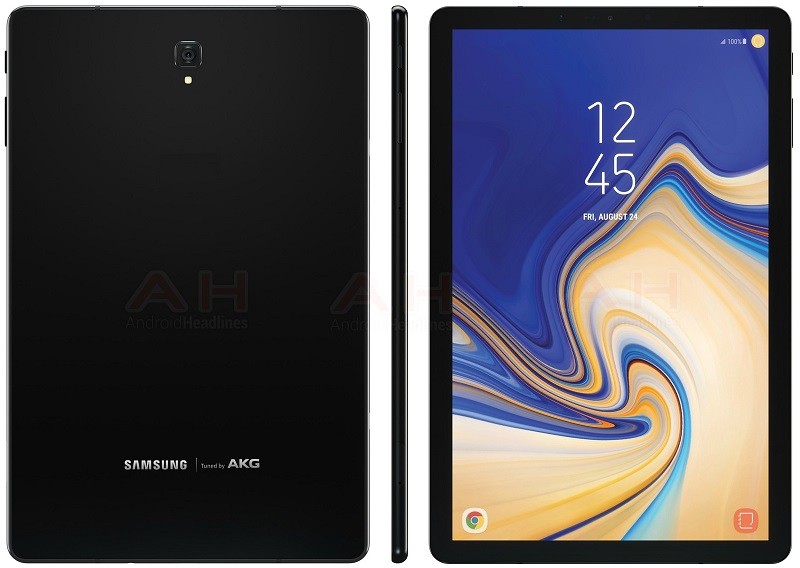 Press render of Samsung Galaxy Tab S4 leaked online with trimmed bezels 1 samsung galaxy tab s4 leaked press render 1