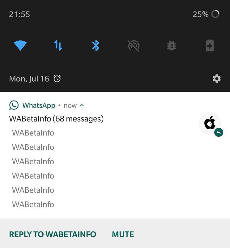 whatsapp mute button android beta 1