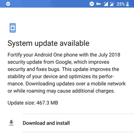 xiaomi mi a1 android 8 1 oreo update resumed