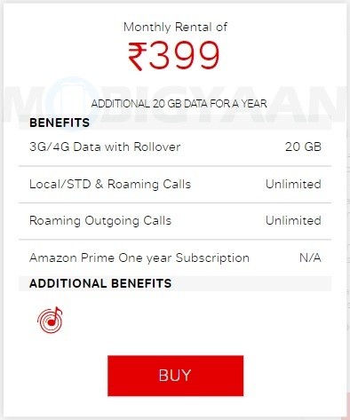 airtel 399 postpaid plan 20 gb additional data
