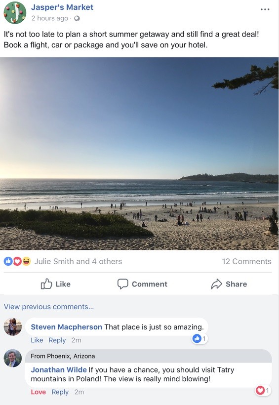 facebook tests things in common label
