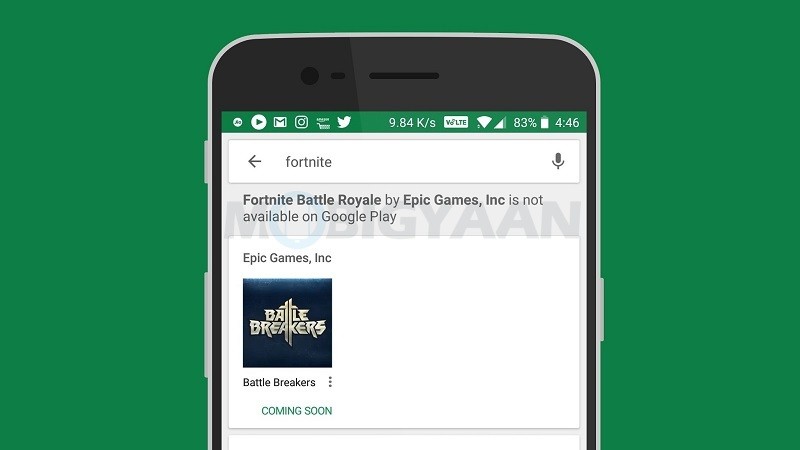 fortnite android google play store alert message 1
