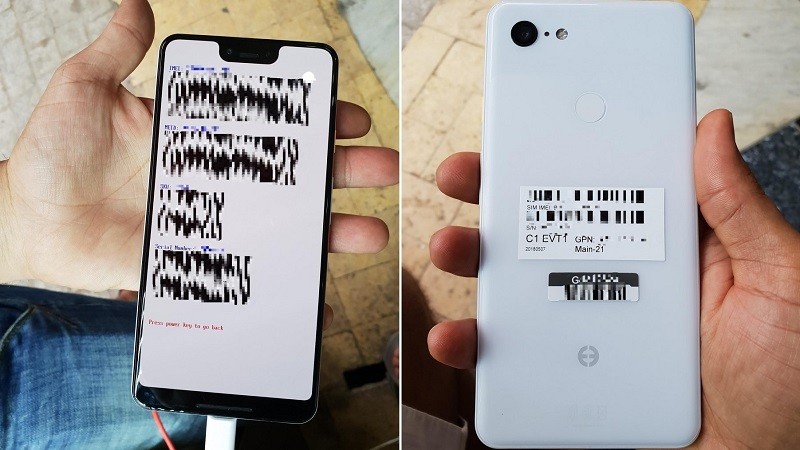 google pixel 3 xl white leaked live image