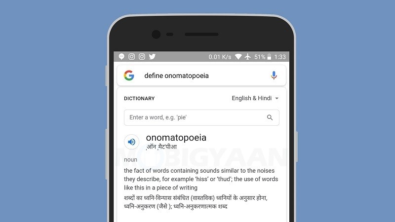 Google Search Now Shows Dictionary Definitions In Both English And Hindi In India