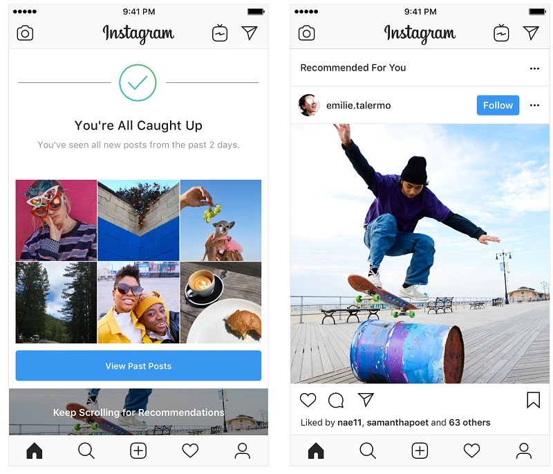 instagram tests recommended posts feed