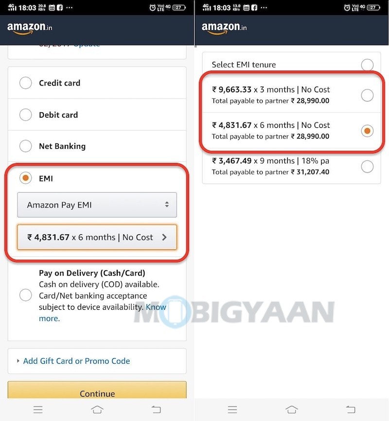 How to register for Amazon Pay EMI Guide 1