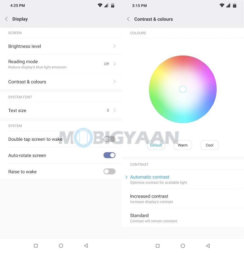 Xiaomi POCO F1 Review Display Settings