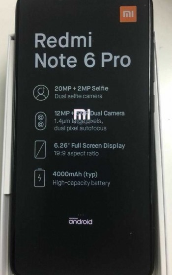 Xiaomi Redmi Note 6 Pro specs revealed by leaked images features quad cameras 2