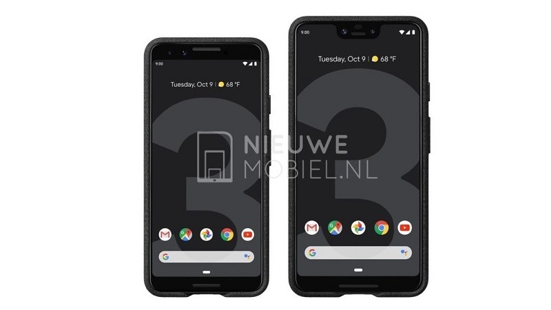 Google Pixel 3 and Pixel 3 XL press renders leak online with fabric cases