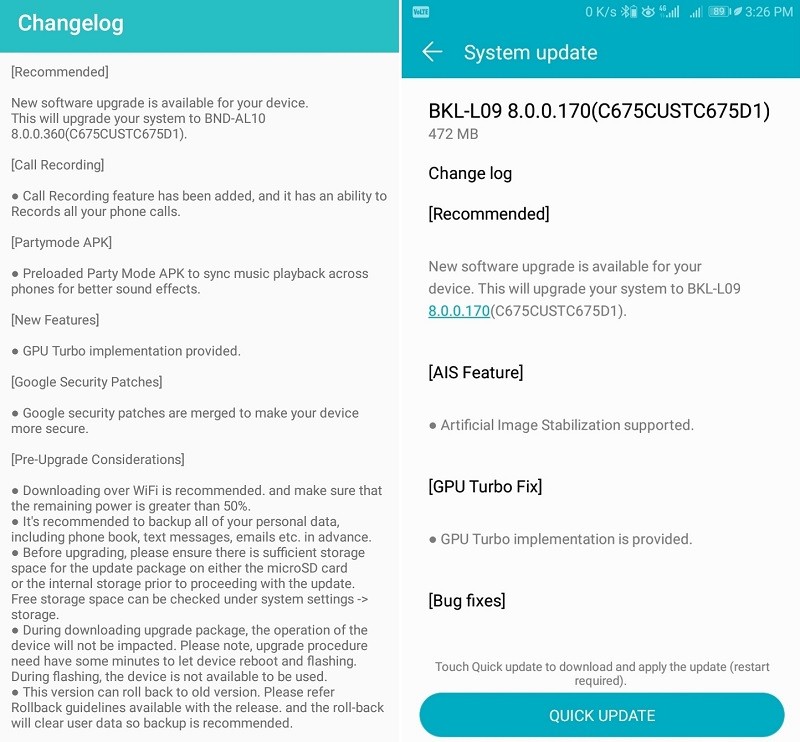 Honor 7X and View10 get GPU Turbo with latest update in India 2 honor 7x view10 gpu turbo update