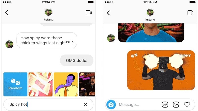 Instagram now lets you send GIFs in Direct