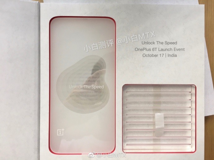 oneplus 6t leaked invite india launch date