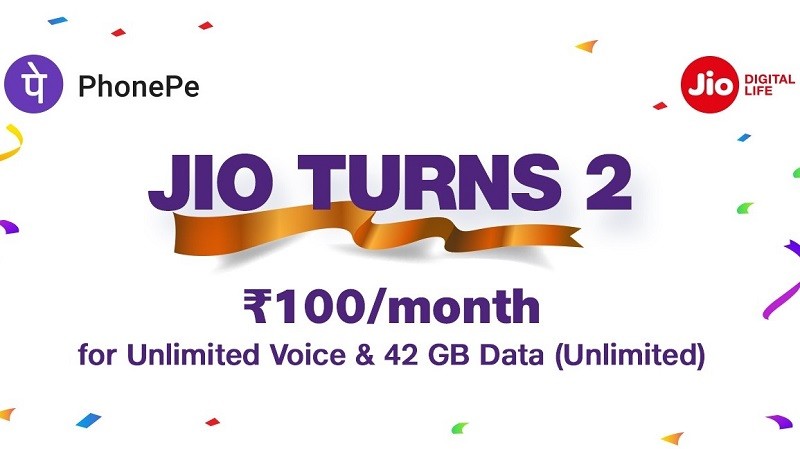 reliance jio 2nd anniversary 399 offer