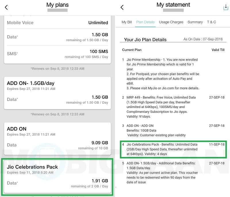 reliance jio celebrations pack 2 gb data per day