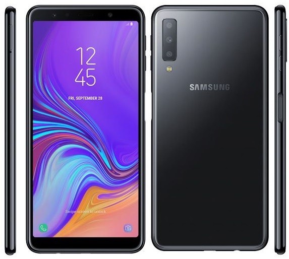 Samsung Galaxy A7 (2018) press renders leak online showing triple rear cameras 1 samsung galaxy a7 2018 leaked press render 2
