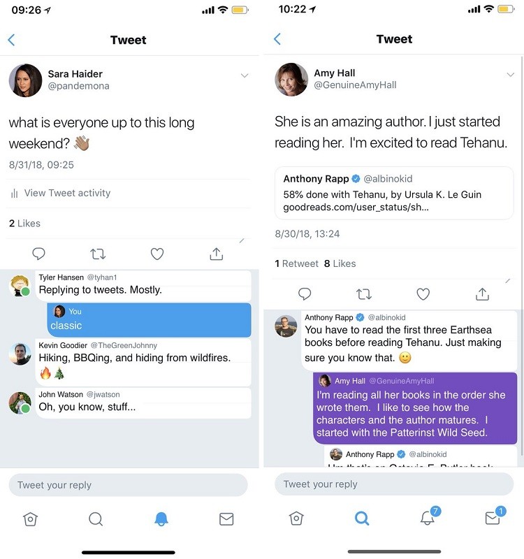 twitter testing threaded replies online status indicator 1