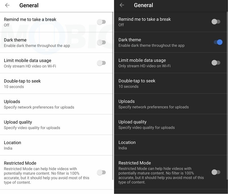 youtube dark mode android 2