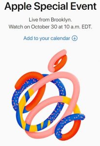 apple october 30 launch event invite 2