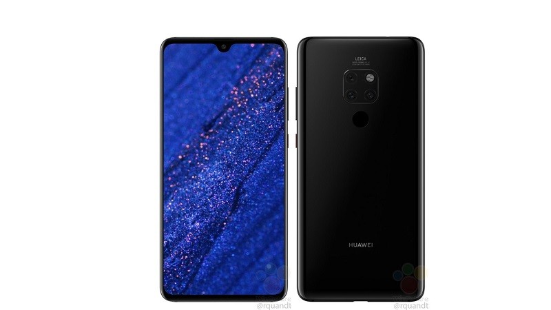 Huawei Mate 20 renders leak online showing off waterdrop notch and