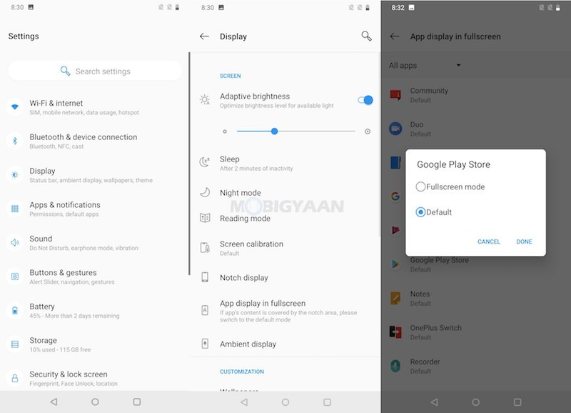 OnePlus-fullscreen-apps 