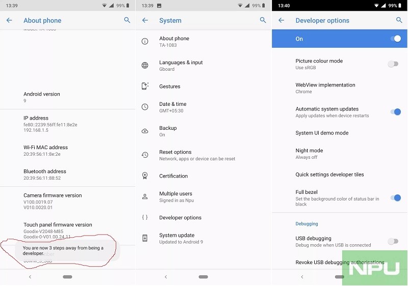 hide notch option nokia 6 1 plus android pie update