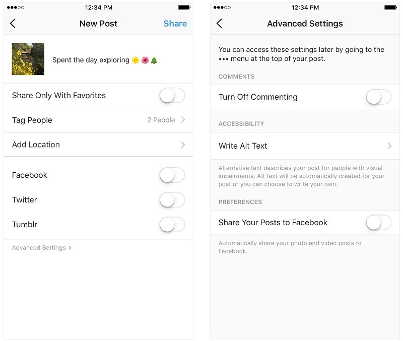 instagram describe photos accessibility 1